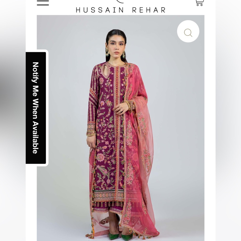 Hussain Rehar. Stitched 3 piece-Size small